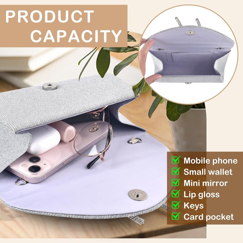 PACETAP Clutch Purses for Women, Handbags with Chain for Women Formal, Evening Bag for Wedding Party Cocktail Prom Dinner - Image 3
